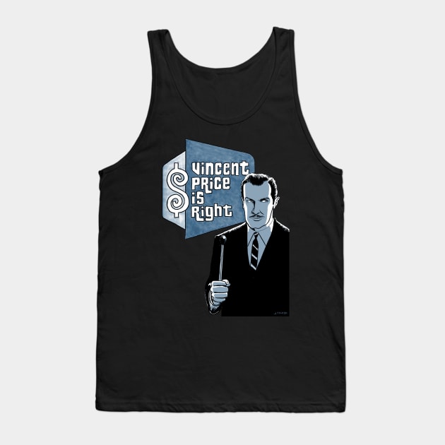 Vincent Price Is Right Tank Top by Jimb Fisher Art